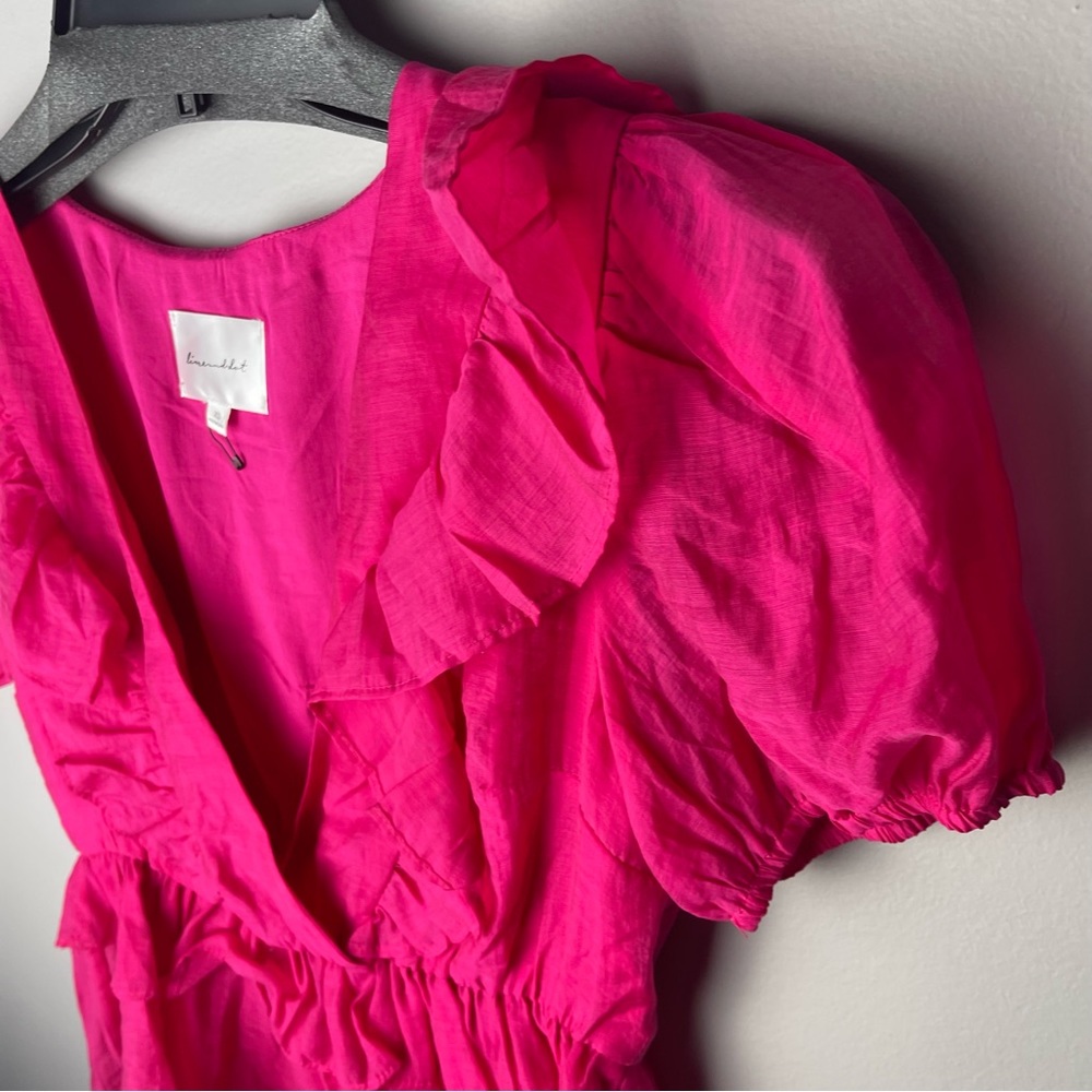 Line & Dot Stitch Fix Pink Feminine Blouse Top XS - Picture 3 of 7